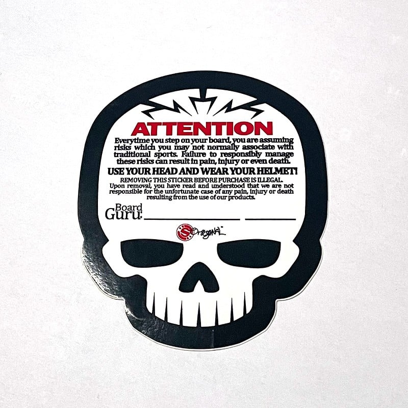 Original Skull Attention Sticker