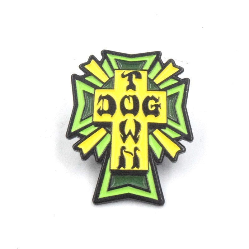 Dogtown Enamel Pin Cross Logo Color