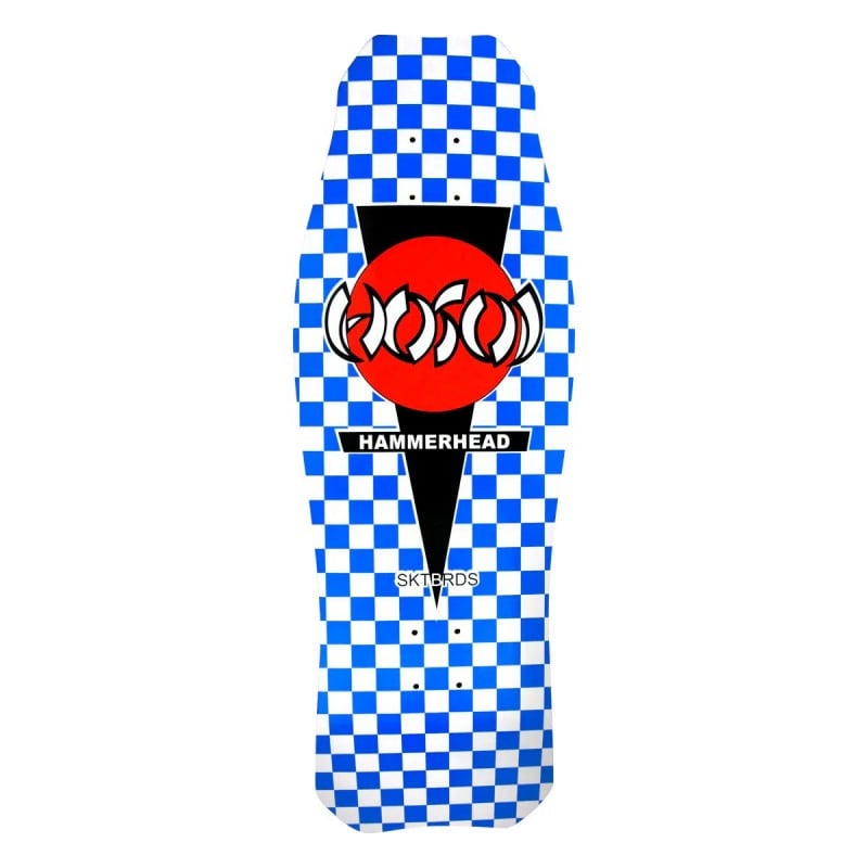 Hosoi OG Hammerhead Checker Blue - Old School Skateboard Deck