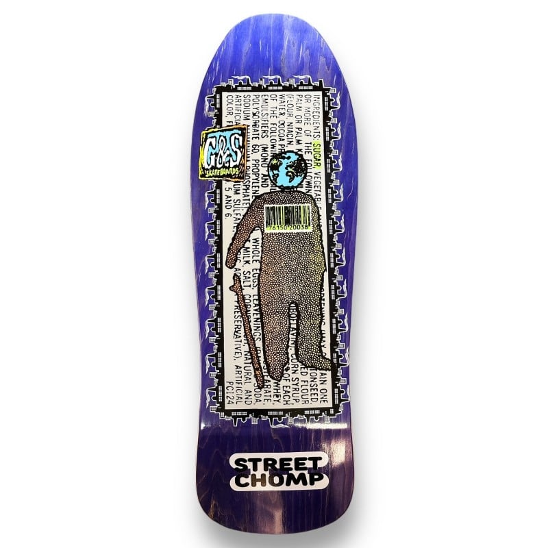 Gordon and Smith 1990 Street Chomp 2 10.0" Skateboard Deck