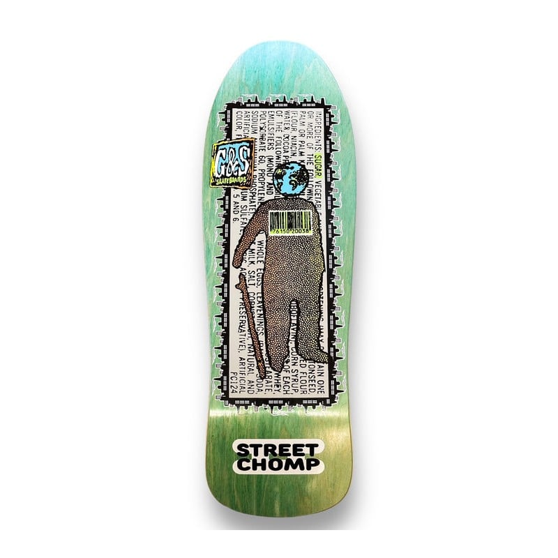 Gordon and Smith 1990 Street Chomp 2 10.0" Skateboard Deck