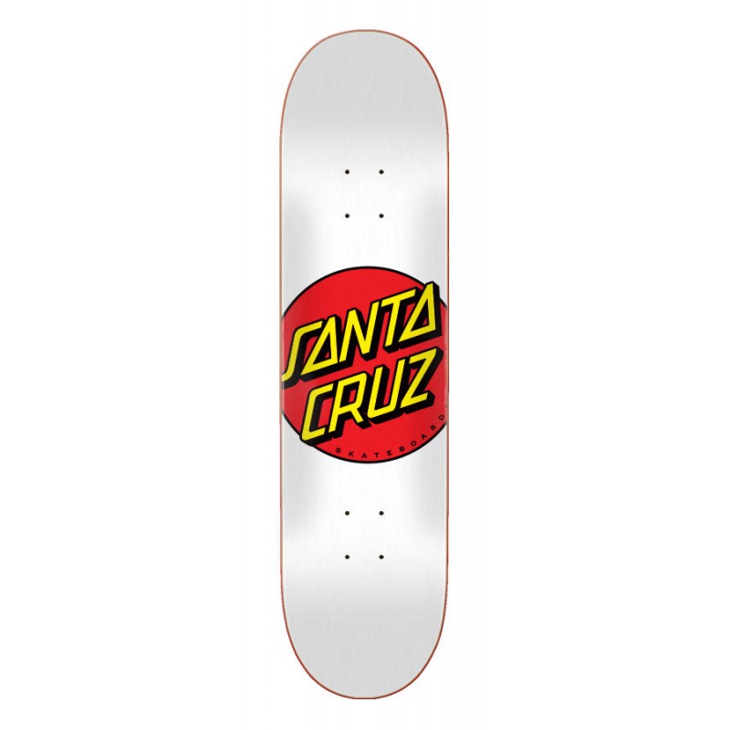 Santa Cruz Classic Dot White 8.0" Skateboard Deck