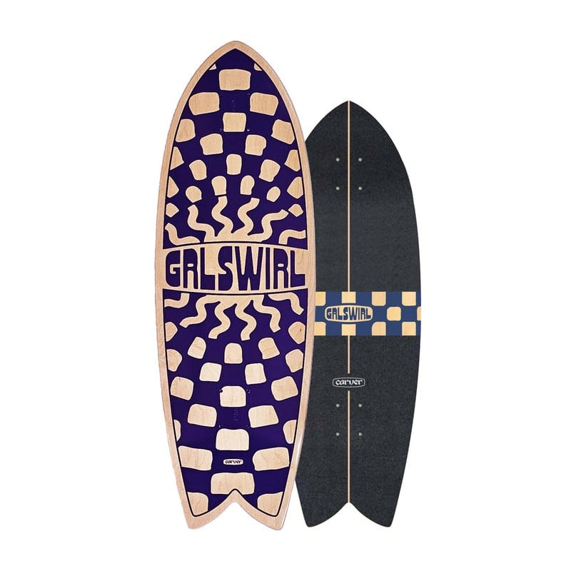 Carver Grlswirl Swirlcheck 29" Surf Skate Deck