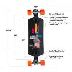 Loaded Fathom Surfskate 33" Surf Skate Complete