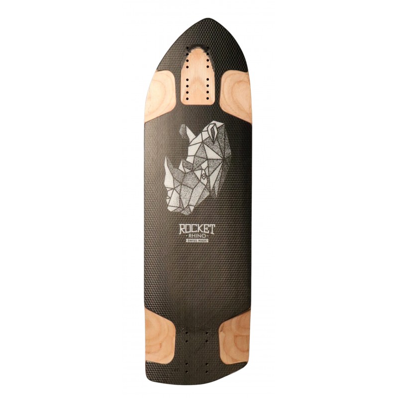 Rocket Rhino Asym Racetail 30" Longboard Deck