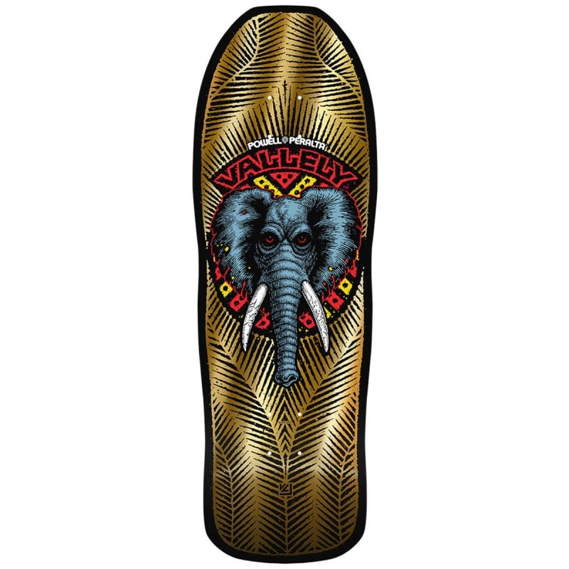 Powell-Peralta Vallely Elephant Gold Foil 10.0" Old School Skateboard Deck