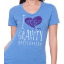 Gravity 'I Heart Gravity' Women's T-shirt- Light Blue