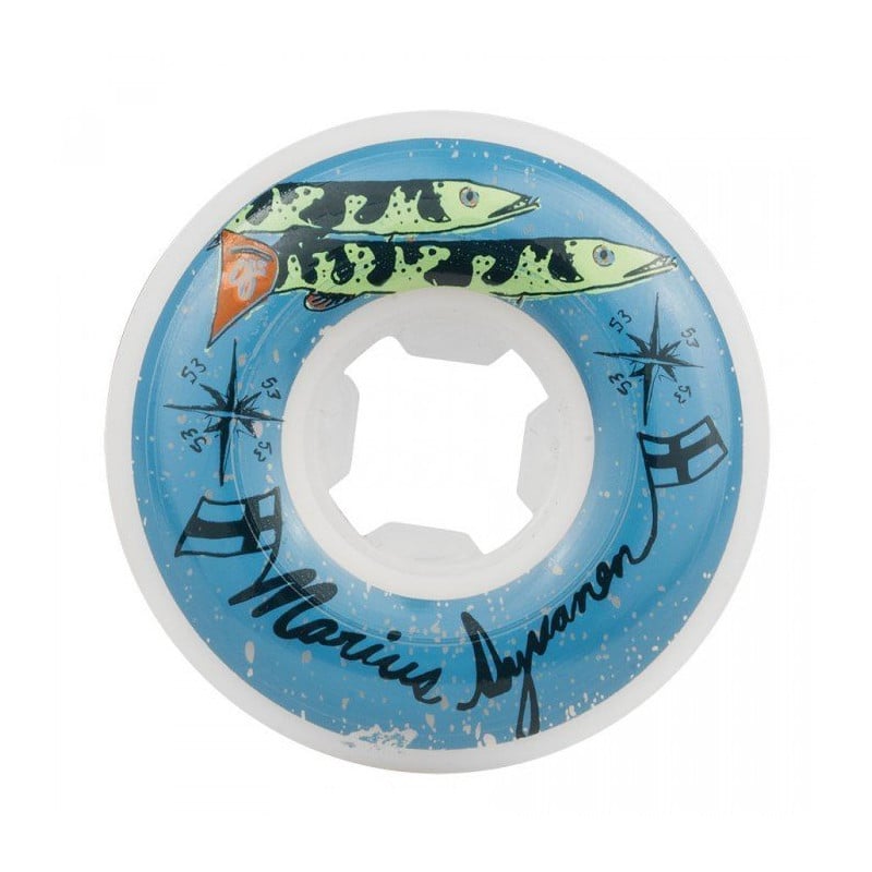 OJ Skateboard Ruedas Marius Syvanen White 53mm Skateboard Ruedas