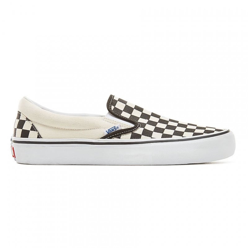 Buy Vans Slip-On Pro Checkerboard Black/ White Shoes at Europe's ...