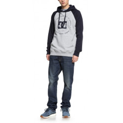 DC Rebuilt Hoodie Dark Indigo/Heather Grey