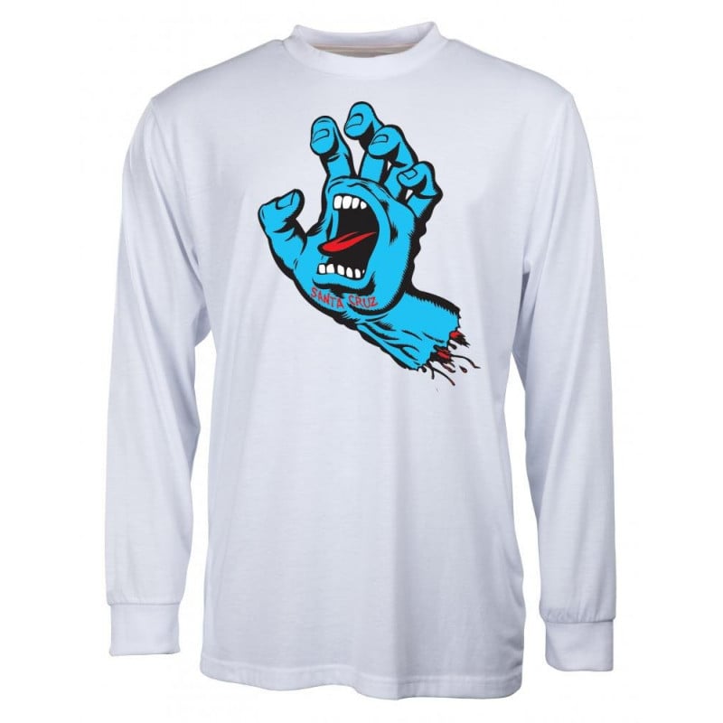 Santa Cruz Screaming Hand Longsleeve White