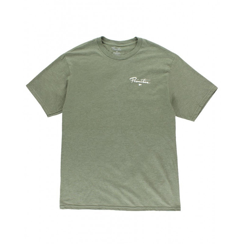 Primitive Nuevo Pennant Core T-Shirt Olive Heather