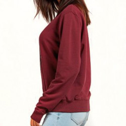 Volcom Sound Check Women's Fleece Crew Burgundy