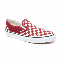 Vans Classic Slip-On Rumba Red/True White Checkerboard Chaussures