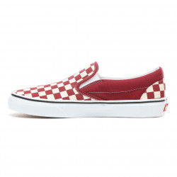 Vans Classic Slip-On Rumba Red/True White Checkerboard Chaussures