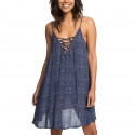 Roxy Softly Love Strappy Beach Dress Med Blue Shibori Nights