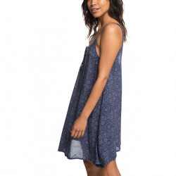 Roxy Softly Love Strappy Beach Dress Med Blue Shibori Nights