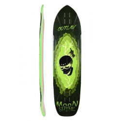 Moonshine Outlaw Black/Green - Longboard Deck