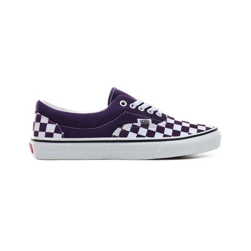 violet checkerboard vans