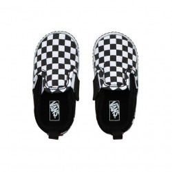 Vans Infant Checkerboard Slip-On V Crib Zapatillas (Checker)Black/True White