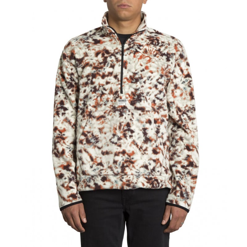 Volcom Atavic Quarter Zip Jacket Rust