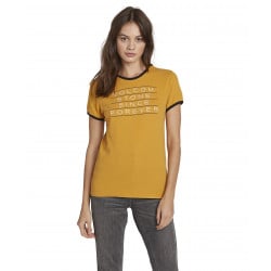 Volcom Keep Goin Ringer Women's T-Shirt Dijon