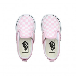 Vans Slip-On V Toddler Chaussures Checkerboard Lilac Neige/True White