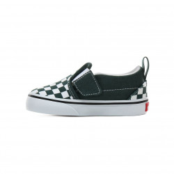 Vans Slip-On V Toddler Scarpe Checkerboard Trekking Green/True White