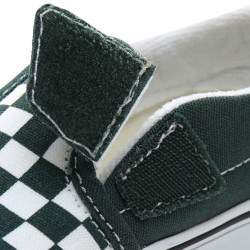 Vans Slip-On V Toddler Scarpe Checkerboard Trekking Green/True White