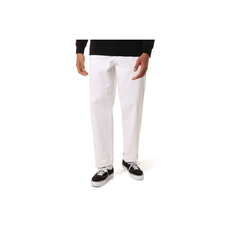 vans pants white