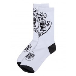 Santa Cruz Screaming Hand Mono Socks White