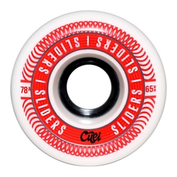 Cuei Sliders 65mm 78A White Red Ruote