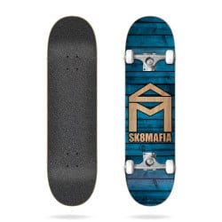 Sk8Mafia House Logo Wood Blue 7.87 Skateboard Complete