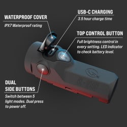 Shredlights SL-1000 Single Pack With Adjustable Casque Mount