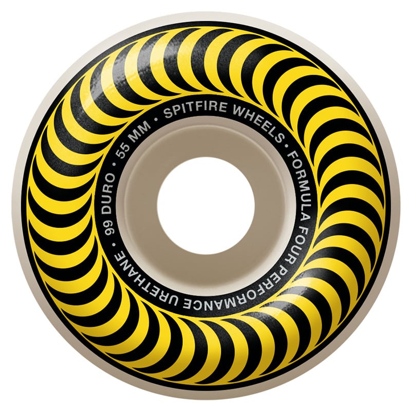 Spitfire Formula Four Classic Yellow 55mm 99DU Skateboard Roues