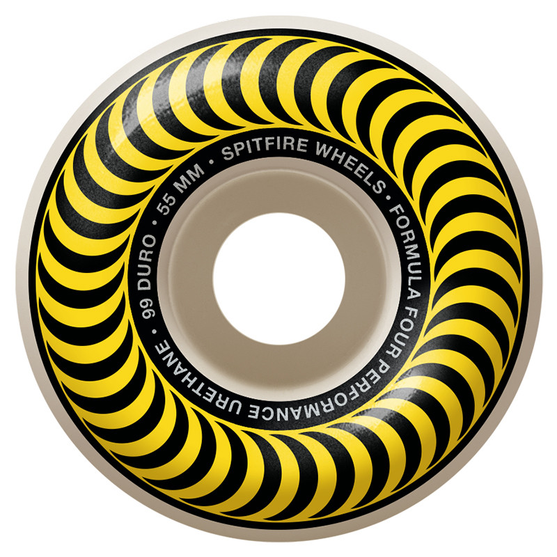 Spitfire Formula Four Classic Yellow 55mm 99DU Skateboard Ruote