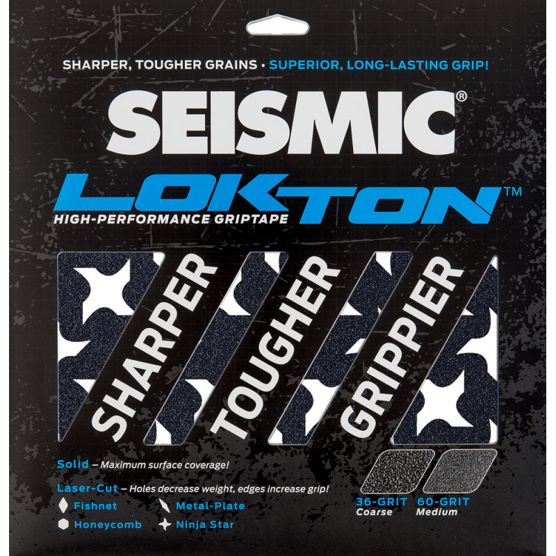 Seismic Lokton 60-grit Griptape sheets (3 pack)