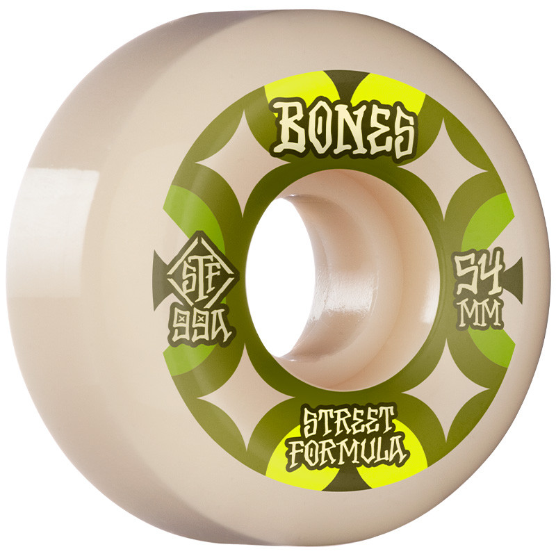 Bones STF Retros V5 Sidecut White 54mm 99A Skateboard Rollen