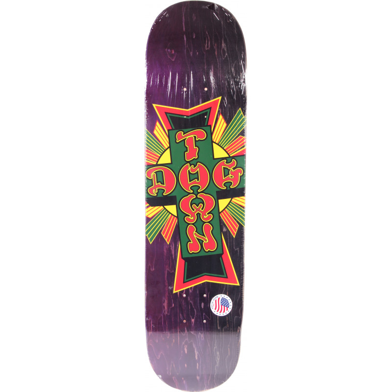 Dogtown Street Cross Rasta Cross 8.375" Skateboard Deck