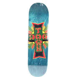 Dogtown Street Cross Rasta Cross 8.375" Skateboard Deck