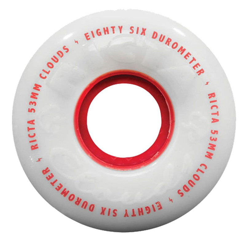 Ricta Cored Clouds 53mm 86a White Skateboard Ruedas