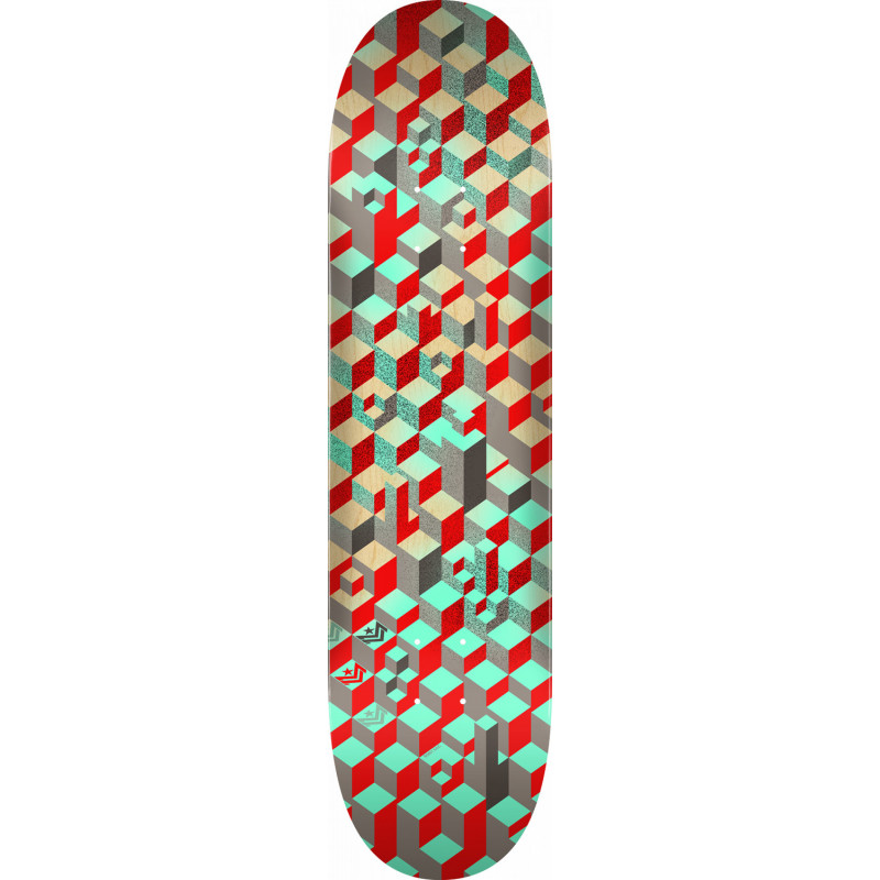 Mini Logo Patterns Blocks Shape 242 8.0" Skateboard Deck