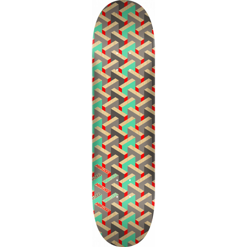 Mini Logo Patterns Maze Shape 243 8.25" Skateboard Deck